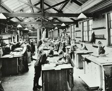 Handicraft lesson, Hackney Downs School, London, 1911