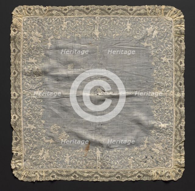 Handkerchief, 1700s. Creator: Unknown.