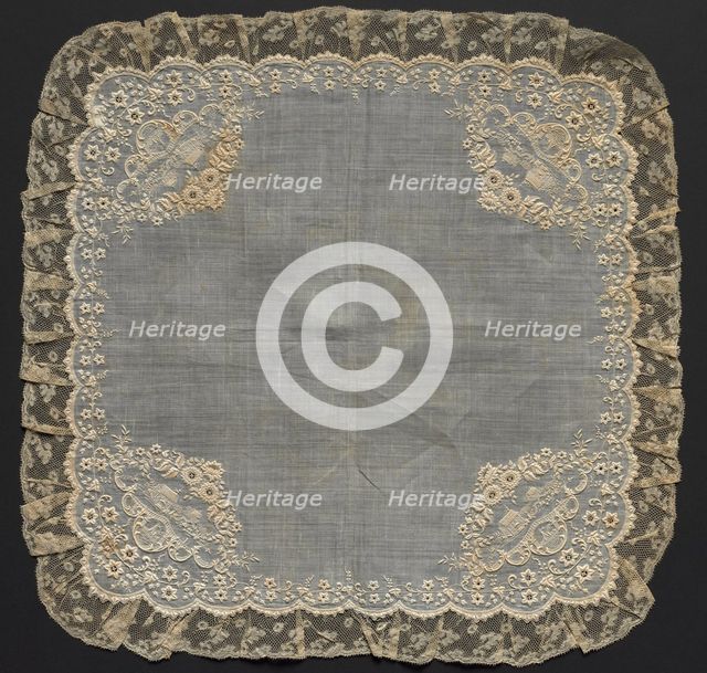 Handkerchief, 1700s. Creator: Unknown.