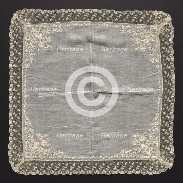 Handkerchief, 1700s. Creator: Unknown.