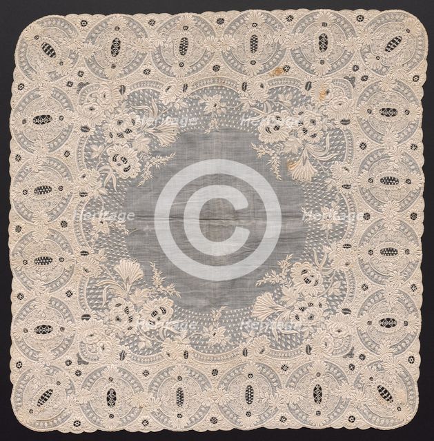 Handkerchief, 1800s. Creator: Unknown.