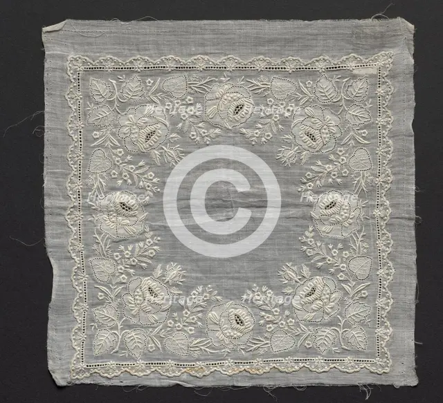 Handkerchief, 1800s. Creator: Unknown.