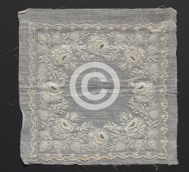 Handkerchief, 1800s. Creator: Unknown.