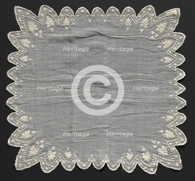 Handkerchief, 1800s. Creator: Unknown.