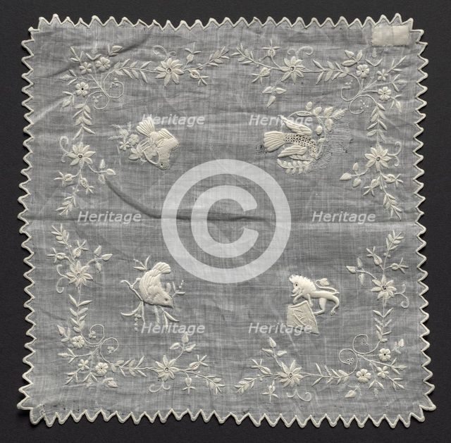 Handkerchief, 1800s. Creator: Unknown.