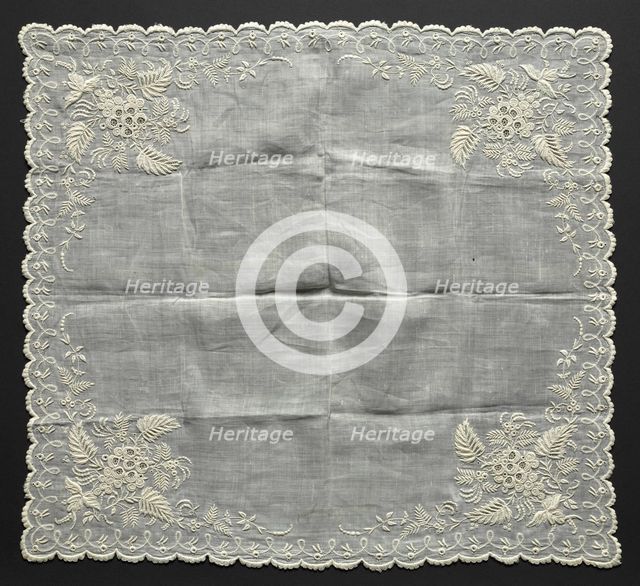 Handkerchief, 1857. Creator: Unknown.