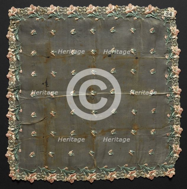 Handkerchief, 1889. Creator: Unknown.