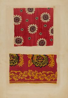 Handkerchief, 1935/1942. Creator: Unknown