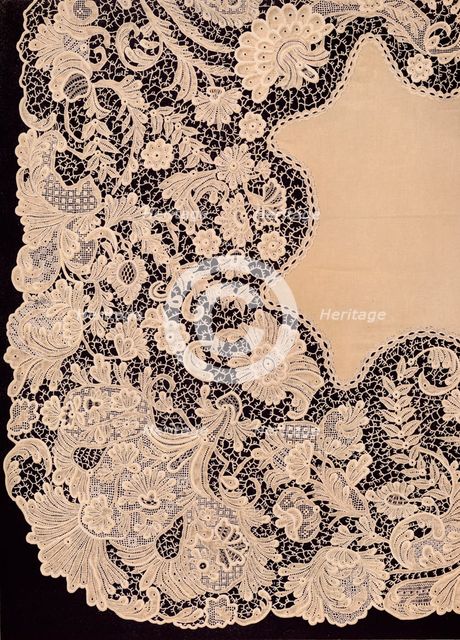 'Handkerchief of Lace of Irish Manufacture', 1863.  Artist: Robert Dudley.