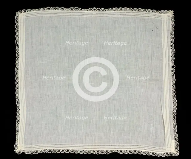 Handkerchief, American, 1840-60. Creator: Unknown.