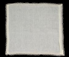 Handkerchief, American, 1840-60. Creator: Unknown