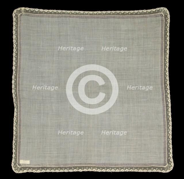 Handkerchief, American, 1840-60. Creator: Unknown.