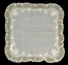 Handkerchief, American, 1840-60. Creator: Unknown