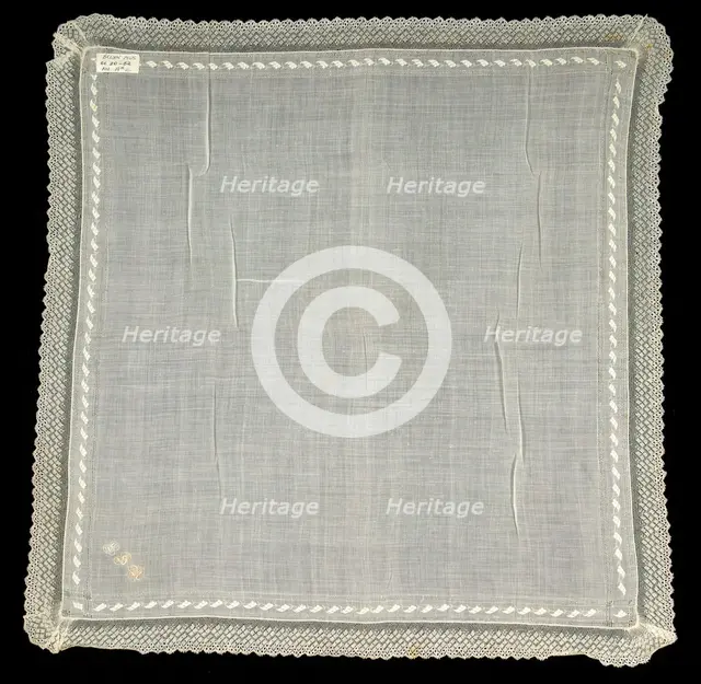 Handkerchief, American, 1840-60. Creator: Unknown.