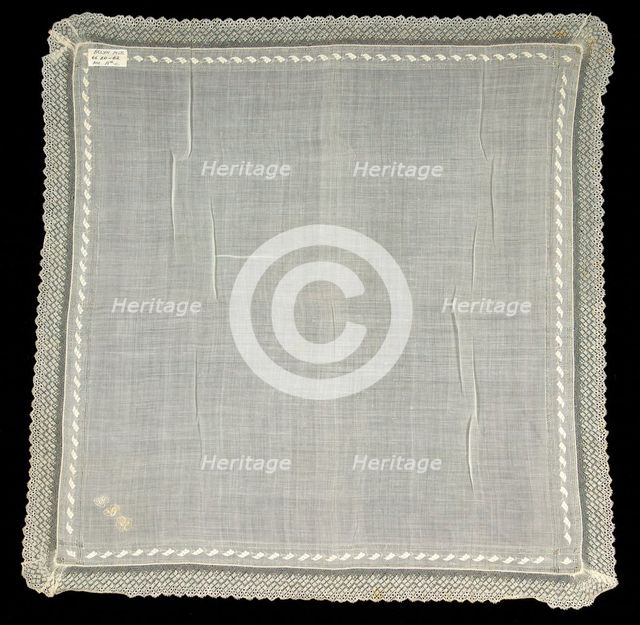 Handkerchief, American, 1840-60. Creator: Unknown.