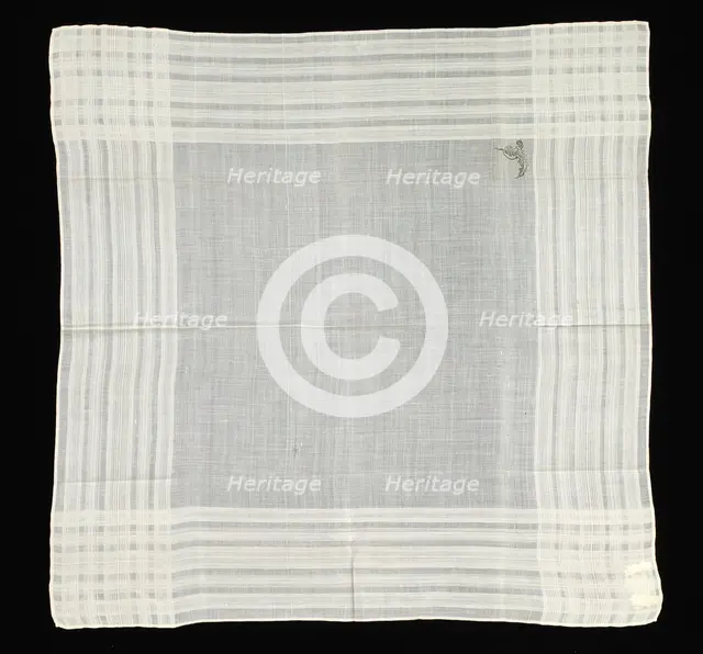 Handkerchief, American, 1840-60. Creator: Unknown.