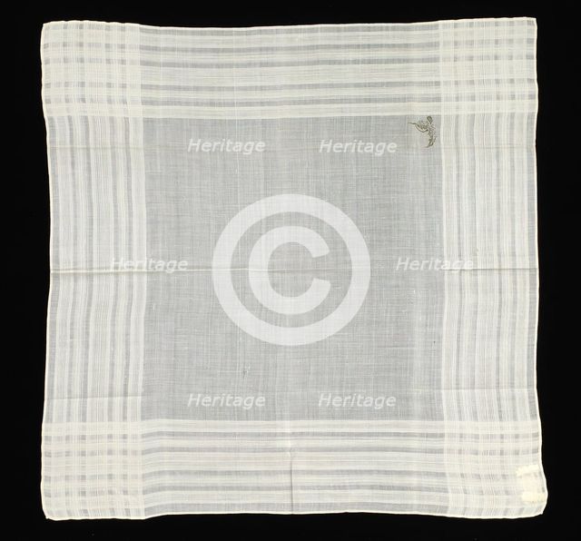 Handkerchief, American, 1840-60. Creator: Unknown.