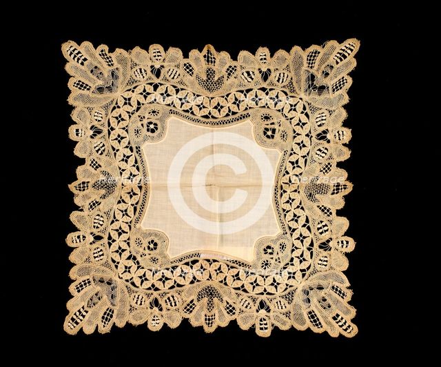 Handkerchief, American, second quarter 19th century. Creator: Unknown.