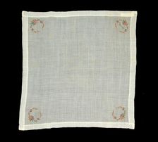 Handkerchief, American, third quarter 19th century. Creator: Unknown
