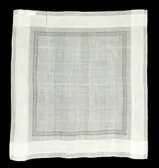 Handkerchief, American, third quarter 19th century. Creator: Unknown