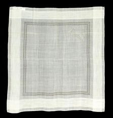 Handkerchief, American, third quarter 19th century. Creator: Unknown