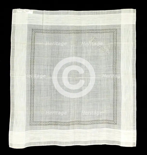 Handkerchief, American, third quarter 19th century. Creator: Unknown.