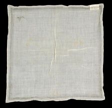 Handkerchief, American, third quarter 19th century. Creator: Unknown