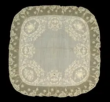 Handkerchief, Belgian, 1840-60. Creator: Unknown