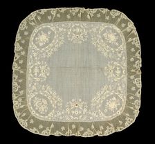 Handkerchief, Belgian, 1840-60. Creator: Unknown
