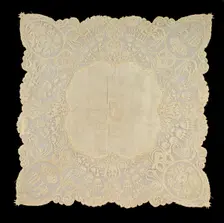 Handkerchief, Belgian, third quarter 19th century. Creator: Unknown