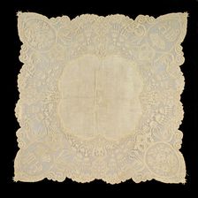 Handkerchief, Belgian, third quarter 19th century. Creator: Unknown