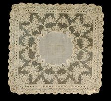 Handkerchief, Belgian, third quarter 19th century. Creator: Unknown