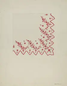 Handkerchief, c. 1937. Creator: Edith Towner