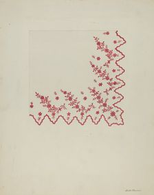 Handkerchief, c. 1937. Creator: Edith Towner