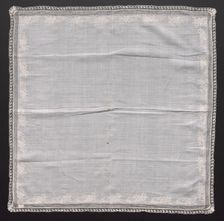 Handkerchief, early 1800s. Creator: Unknown
