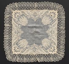 Handkerchief, early 1800s. Creator: Unknown