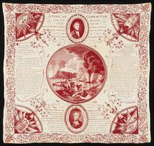 Handkerchief, England, 1782. Creator: Unknown