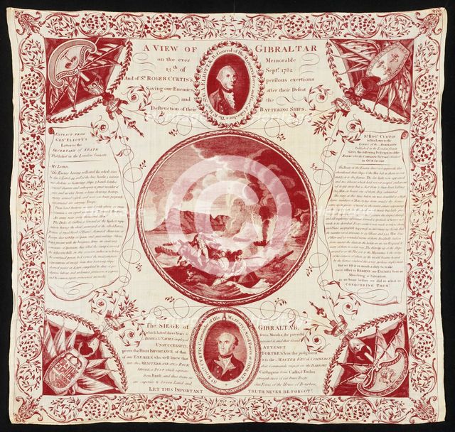 Handkerchief, England, 1782. Creator: Unknown.