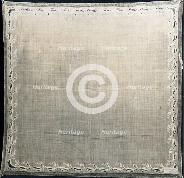 Handkerchief, England, 1840s. Creator: Unknown.