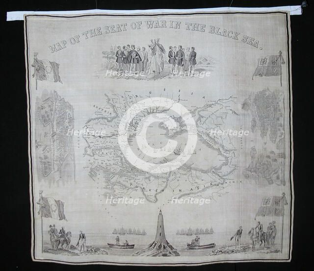 Handkerchief, England, c. 1856. Creator: Unknown.