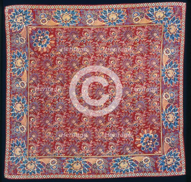 Handkerchief, France, 1801/25. Creator: Unknown.