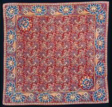 Handkerchief, France, 1801/25. Creator: Unknown