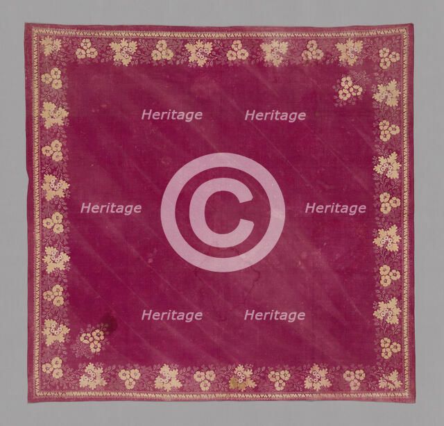 Handkerchief, France, 1801/25. Creator: Unknown.