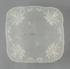 Handkerchief, France, 1825/75. Creator: Unknown