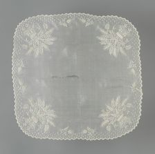 Handkerchief, France, 1825/75. Creator: Unknown