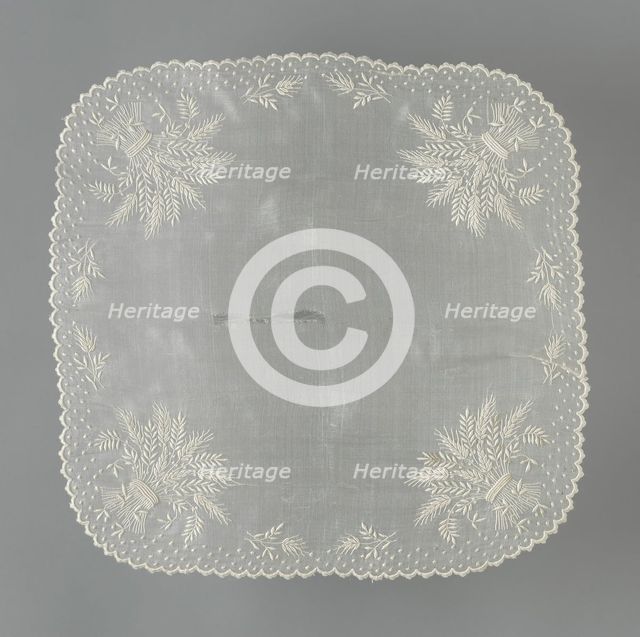 Handkerchief, France, 1825/75. Creator: Unknown.