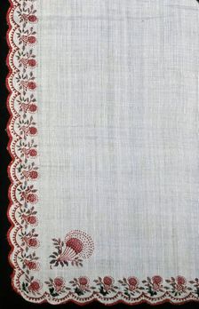 Handkerchief, France, 1825/75. Creator: Unknown