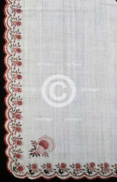 Handkerchief, France, 1825/75. Creator: Unknown.