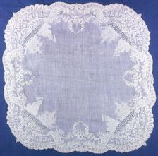 Handkerchief, France, 1825/75. Creator: Unknown