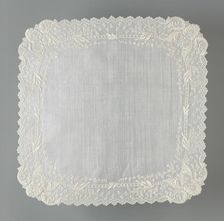 Handkerchief, France, 19th century. Creator: Unknown
